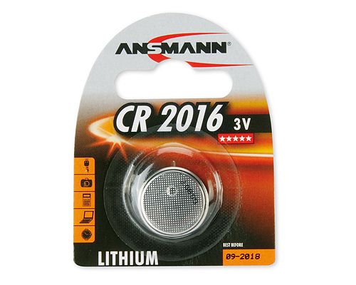 Ansmann CR 2016 Lithium-Ion (Li-Ion) Huishoudelijke batterij - 3,00 volt - zilver