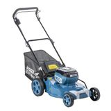 DEDRA draadloze grasmaaier 2x18 V SAS+ALL, maaibreedte 46 cm, borstelloze motor, maaihoogte 30-75 mm, 8 standen, grasopvangbak van 65 liter, ruimte voor vier accu's