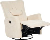 Beliani Relaxfauteuil Lichtbeige Chenille