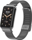 By Qubix Qubix Milanese Bandje met Case - Zwart - Geschikt voor Xiaomi Smart Band 7 Pro / Mi Band 7 Pro