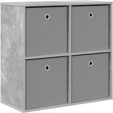 vidaXL Dressoir Beton Grijs 68,5 x 32 x 67 cm