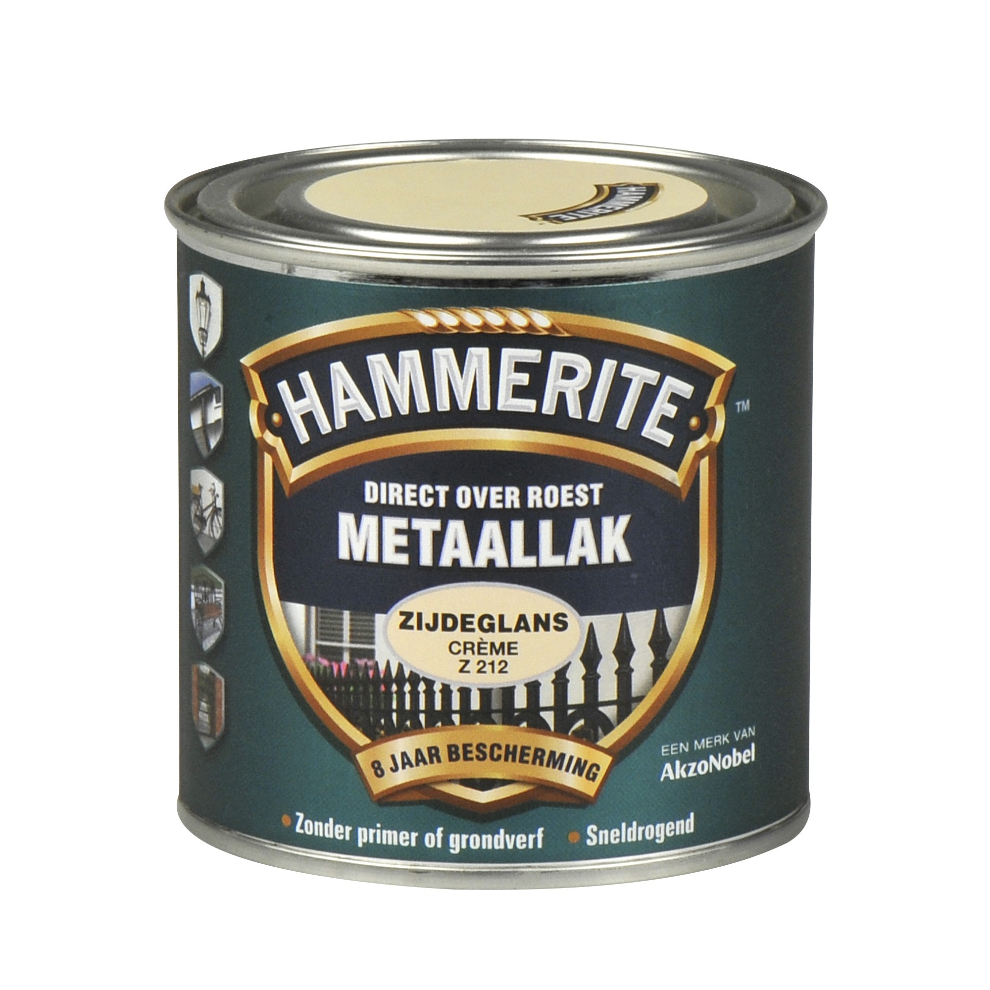 Hammerite direct over roest metaallak zijdeglans crème - 250 ml