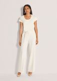 MADELEINE Broek Wolwit Wide Leg Fit