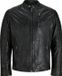 Jack & Jones Heren Jas zomer Richard Leather Jacket Zwart Maat S
