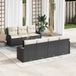 Maison Exclusive - Set de 8 coussins de banc de jardin, noir, en polyrotin