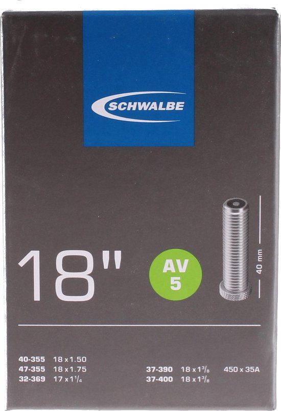 Schwalbe Binnenband 18 Inch (40/47-355 32-369 37-390/400) Av 40 Mm