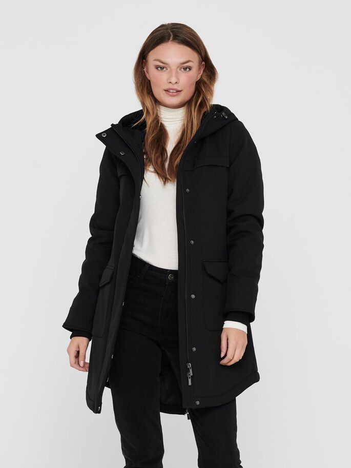 ONLY ONLMAASTRICHT Parka Jacket - Women's - Black - Size M