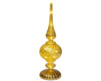 Lumineo Micro LED kerstglas decoratieve kant 30cm goud