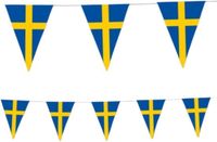 Merkloos / Sans marque Bol Landen thema versiering Zweden vlaggenlijn / slingers van 3,5 meter - feestartikelen - papier