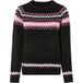 ESMARA Pull en maille épaisse pour femmes, avec manches raglan. (Noir, M(40/42))