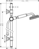 Hansgrohe AXOR Montreux doucheset 0,90 m, handdouche 100 1jet Classic, brons