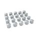 Skoda 000071215P7ZS Wielschroefdoppen (20 stuks) afdekkappen schroefdoppen, voor wielbouten, standaard, chroomkleuren-metallic