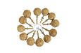 Knopen Knoopsluiting Knopen, nautische ladegrepen met jute touw, 12 stuks