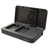Powercase Fujifilm NP-W126 en NP-W126S - Chargeur double, batterie externe et étui de rangement en 1