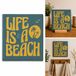 spreuktegel Deco Tile Life Is A Beach - Spreuktegel - Decoratieve Keramische Tegel - Zomers Motief - Wanddecoratie - Flamingo