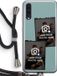 Case Company® Samsung Galaxy A50 hoesje met koord - Polaroid Zwart