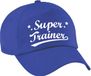 Bellatio Decorations cadeau pet/cap voor volwassenen - Super Trainer - blauw - geweldige coach