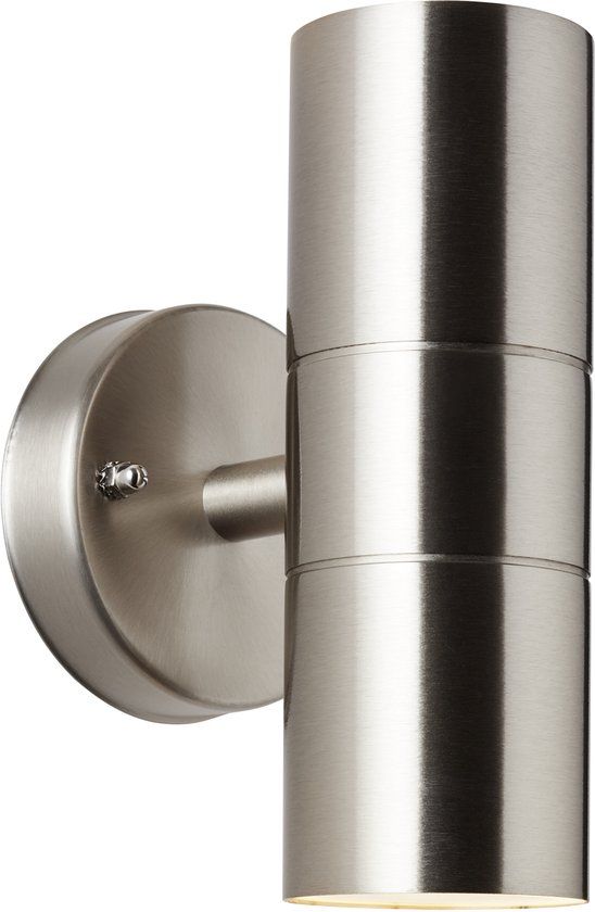 Brilliant RVS muurspot Jandy up & down - 90966A82