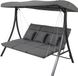 Merkloos schommelbank Ferizo Deluxe - schommelstoel buiten - schommelbank 3 persoons - Tuinmeubels - Grijs - RVS/Staal - 200x150x168 cm