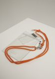 Urban Classics Halskette Phone Necklace with Additionals I Phone 8 Transparent/Orange