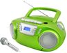 Soundmaster SCD5800GR Boombox avec radio FM, lecteur cassette, CD et microphone externe, vert