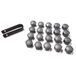 Skoda 000071215PZ37 Afdekkappen Wielbouten Wielboutdoppen, 20 Stuks Incl. Trekhaak, Zilvergrijs Mat