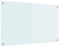 vidaXL crédence lait 100 x 60 cm verre trempé