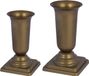 Form Plastic Grafvazen kunststof - set van 2x - goud - H27 en 34 cm