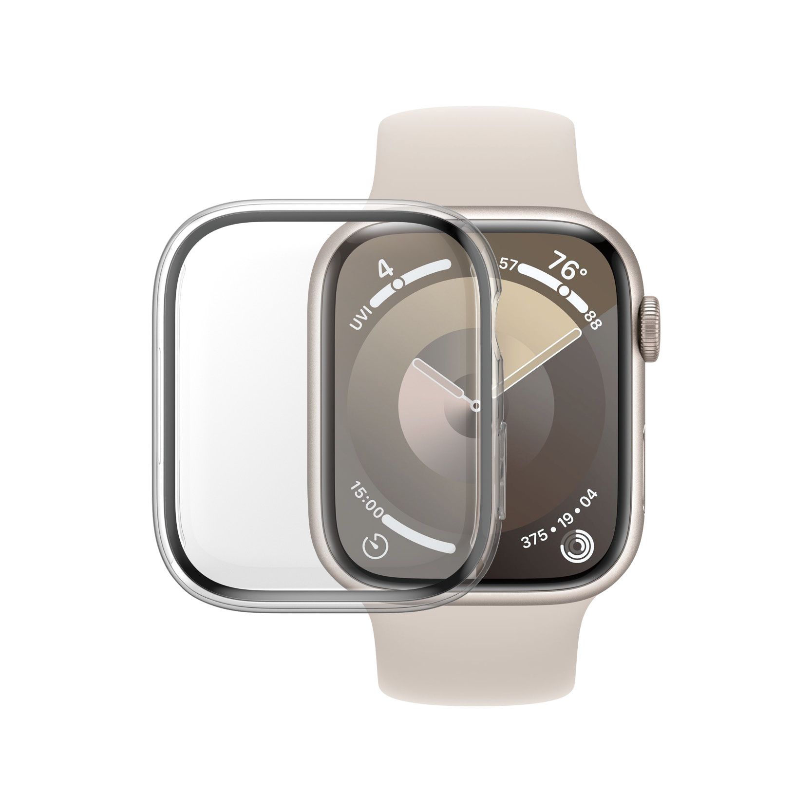 PanzerGlass Apple Watch 45mm Full Body Case - Transparent - Tempered Glass