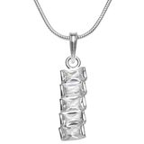 InCollections Dameshanger 925/000 sterling zilver met zirkonia inclusief slangenketting 1,2/42 cm 241A201660340