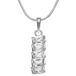 InCollections Dameshanger 925/000 sterling zilver met zirkonia inclusief slangenketting 1,2/42 cm 241A201660340