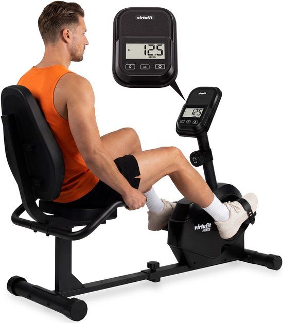 VirtuFit RB 1.0 Recumbent Bike - Hometrainer - 8 Weerstandsniveaus - Zwart