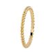 Lucardi Dames Ring goldplated met bolletjes - Ring - Cadeau - Echt Zilver - Goudkleurig