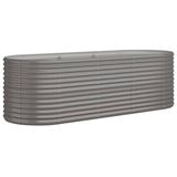 VidaXL Plantenbak Gegalvaniseerd staal Grijs 224x80x68 cm