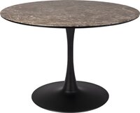 Housecraft Living Maru Eettafel - Marmerlook - Rond - 110 cm - Bruin