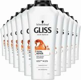 Gliss Shampoo Total Repair - 12 x 400 ml - Voordeelverpakking