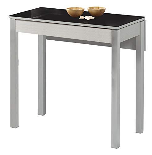 ASTIMESA Keukentafel - metaal - zwart - 90 x 50 cm