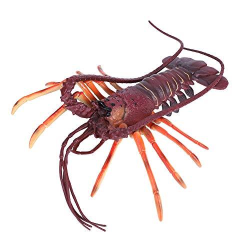 BTER Kreeftenspeelgoed, plastic kreeftdecor, levensecht van kleur en(Dark-Deep Sea King Shrimp, 29cm)