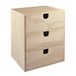 Rayher 62382000 houten commando/ladebox, 3 laden, 21,5 x 14,5 x 16 cm, FSC Mix Credit, bruin