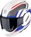 Scorpion EXO-Tech Evo Furio Wit Rood Blauw Systeemhelm - Helm