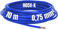 Kalitec 10 meter H05V-K 0,75 mm² donkerblauwe bedradingskabel