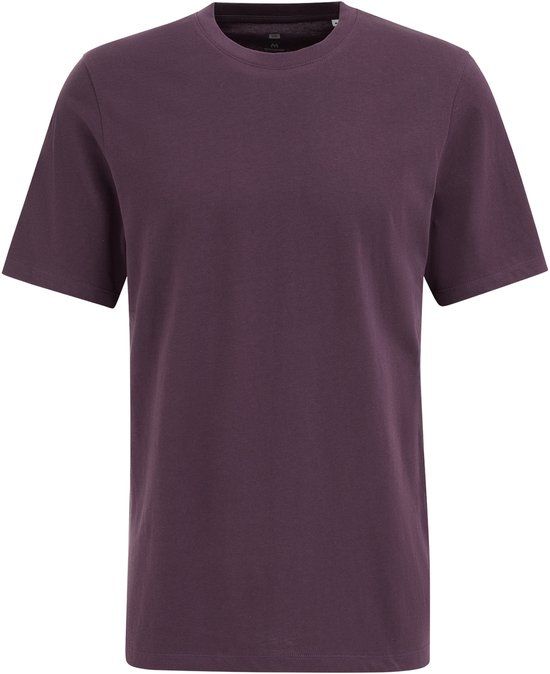 WE Fashion Heren regular fit T-shirt - Aubergine - L