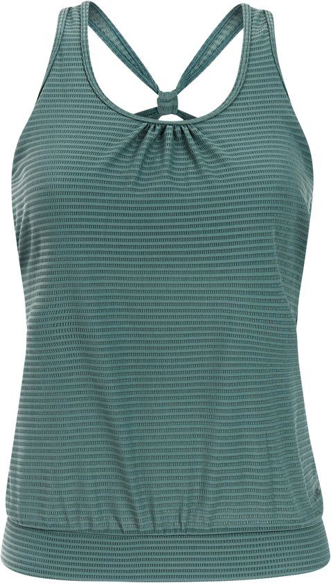 Protest MIXBest Tankini top Dames - Groen - Gestreept - Mouwloos - Uitneembare vulling