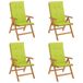 vidaXL Tuinstoel met kussens, Polyester, Groen