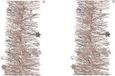 Decoris Kerstslinger - 2 stuks - Sterren - Lichtroze - 270 x 10 cm - Folieslinger