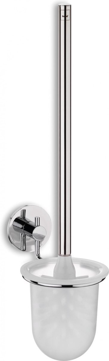 Kela toiletborstel houder Faro 43 x 9 cm RVS zilver