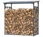 Quick-star - Étagère à bois de chauffage en métal anthracite XXL 185 x 70 x 185 cm