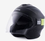 Blauer Hacker BTR Mat Zwart Geel Jethelm - Helm