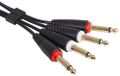 UDG Audio Kabelset 1/4'' Jack - 1/4'' Jack Zwart Recht 1,5m
