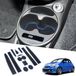 FIAT Tapis antidérapants en plastique pour voiture, console centrale et portes, 12 pièces, en caoutchouc, adapté pour FIAT 500 et Abarth 595.